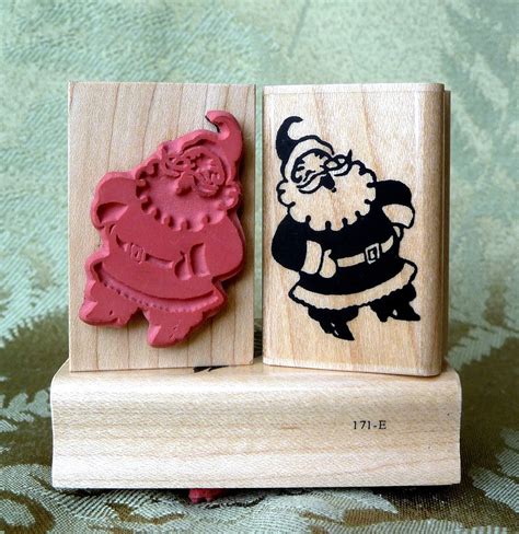 Old Fashioned Santa Rubber Stamp From Oldislandstamps - Etsy