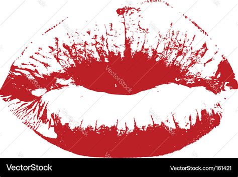 Red kiss lips Royalty Free Vector Image - VectorStock