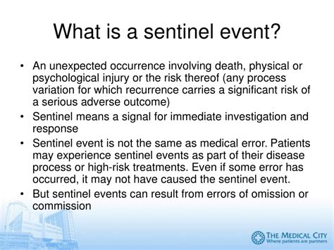 PPT - Sentinel events and near miss reporting, analysis and prevention PowerPoint Presentation ...