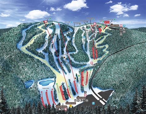 Winter Trail Map | Trail maps, Mountain resort, Ski trails