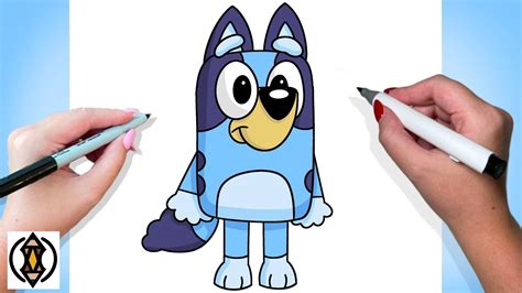 How To Draw Bluey | Tutorial Easy - YouTube