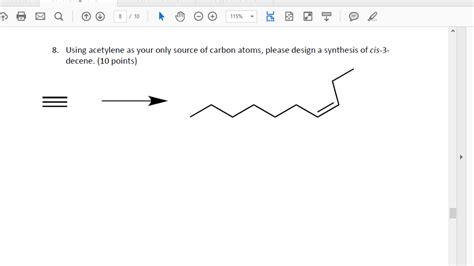 Solved 1184 Using acetylene as your only source of carbon | Chegg.com