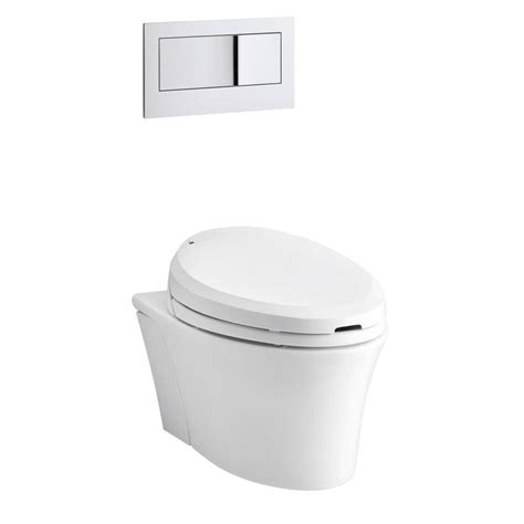 Shop KOHLER Veil Standard Height White Wall-Hung Rough-in Elongated Toilet Bowl at Lowes.com