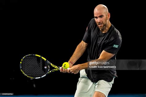 Adrian Mannarino brings two racquets to court in his small Nike bag ...