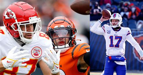 Buffalo Bills QB Josh Allen = Kansas City Chiefs TE Travis Kelce ...