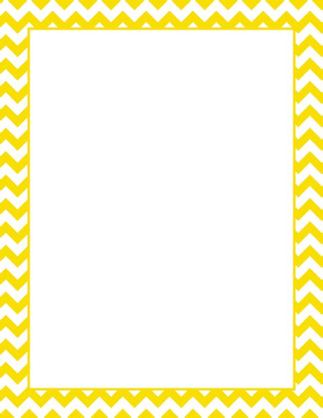 Yellow Chevron Border: Clip Art, Page Border, and Vector Graphics | Chevron borders, Page ...