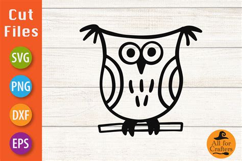 Owl Cut File Cute Halloween SVG PNG Graphic by All for Crafters · Creative Fabrica