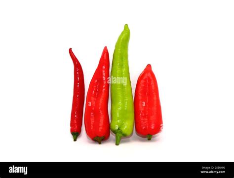 Composition of several types of sweet pepper of different shapes ...