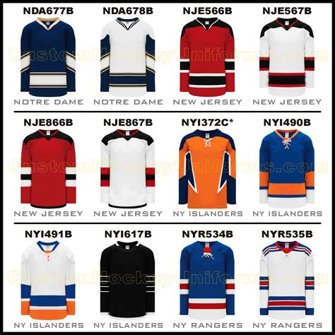 H550 Custom NHL & College Hockey Jerseys – CustomHockeyUniforms.com