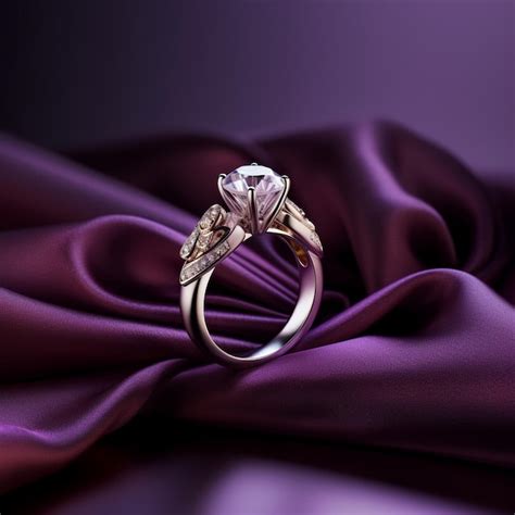 Premium AI Image | purple diamond ring engagement ring