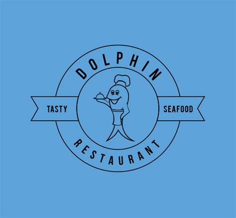 Dolphin Restaurant Logo & Business Card Template - The Design Love