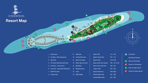 La mappa di Lily Beach Resort - MondoMaldive