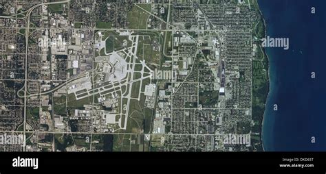 aerial photo map of General Mitchell International Airport Stock Photo ...