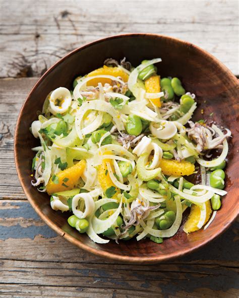 Squid Salad with Oranges, Fava Beans & Fennel - Williams-Sonoma Taste