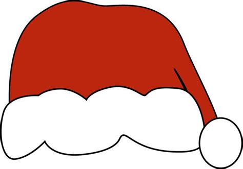 Big Red Santa Hat Clip Art - Big Red Santa Hat Image | Printable christmas ornaments, Santa hat ...