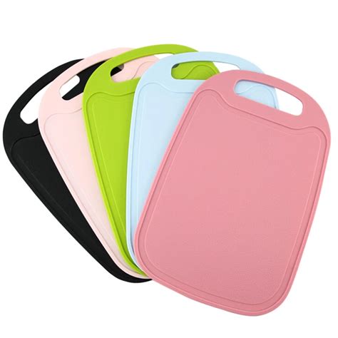 1 pc New Kitchen Plastic Chopping Block Meat Vegetable Cutting Board Non slip Anti Overflow With ...