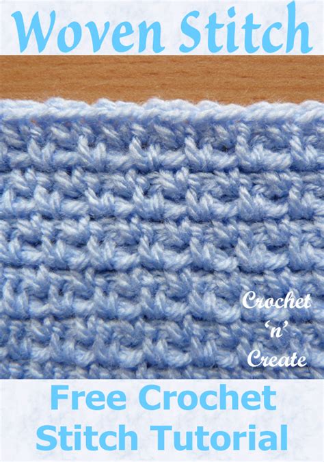 Free Crochet Stitch Tutorial-Woven Stitch - Crochet 'n' Create