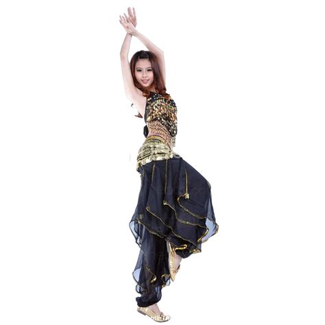 Aliexpress.com : Buy Belly Indian Dance Costume Top & Gold Wavy Pants 12 Colours Dancewear from ...