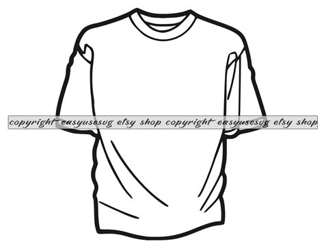 T-shirt Outline SVG, T-shirt Outline DXF, T-shirt Outline PNG, T-shirt ...