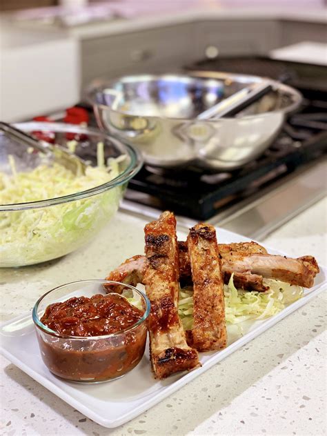 Ribs, Baked Beans and Coleslaw - cooking with chef bryan