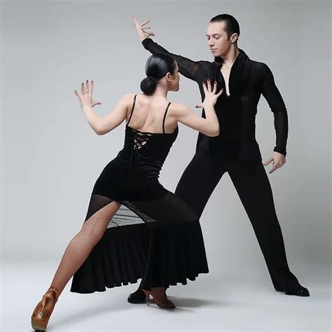 black flamenco dance costumes tango dress spanish dance dress ballroom ...