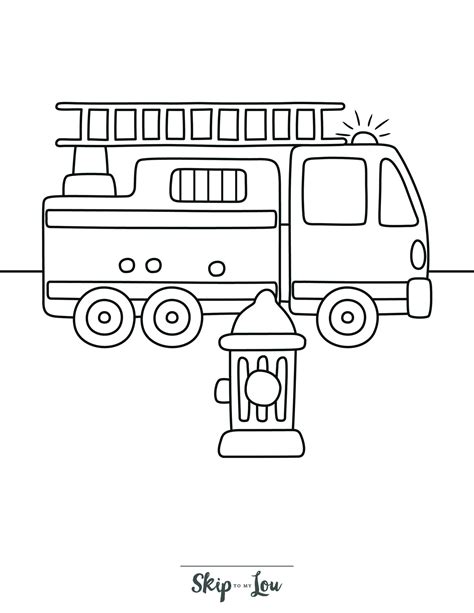 Free Printable Fire Truck Coloring Pages with Book Download | Skip To ...