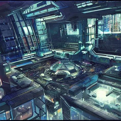 a cyberpunk space station metropolis with an | Stable Diffusion | OpenArt