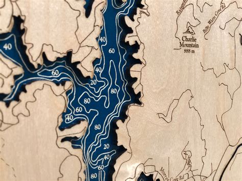 Lake Burton Lake Custom Wood Map Lake Map 3D Wall Art - Etsy