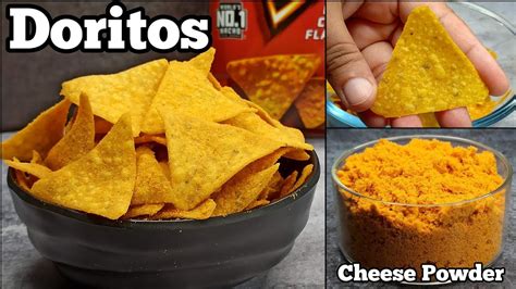 How to Make DORITOS at Home ! NACHOS with Cheese Powder & Salsa Dip Recipe - YouTube