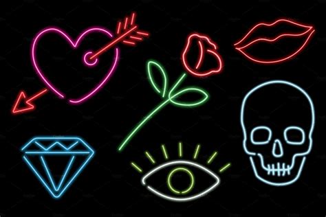 Neon Sign Shapes Vector Pack