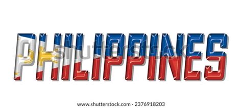 Philippines Flag Text Font 3d Philippines Stock Vector (Royalty Free ...