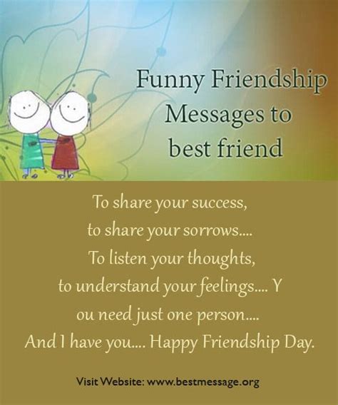 Funny Friendship Wishes Messages to Best Friend 2022 | Friendship day quotes, Friendship ...