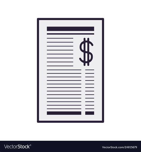 Bill payment isolated icon Royalty Free Vector Image