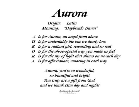 Meaning of Aurora - LindseyBoo