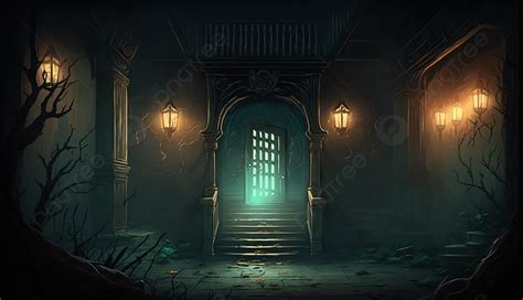 Game Castle Horror Scene Illustration Background, Game, Game Castle ...