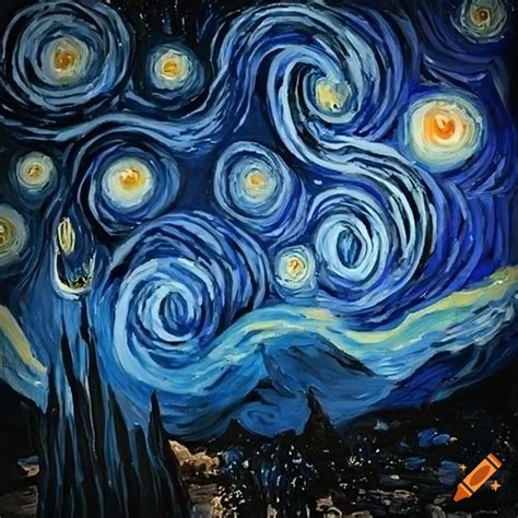 Painting of a starry night