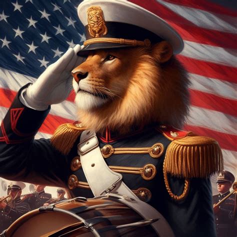 Lion drum major salute: #4 by AIArtParade on DeviantArt