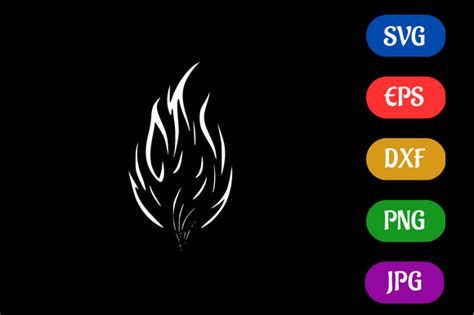 Fire | Black and White Logo Vector Art Graphic by Creative Oasis · Creative Fabrica