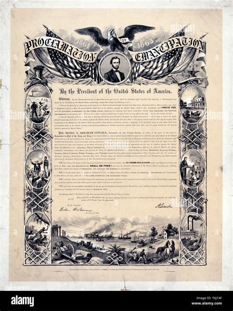 Emancipation Proclamation document, January 1st 1863 by the President ...