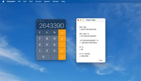 How to show a paper tape for the Mac Calculator app