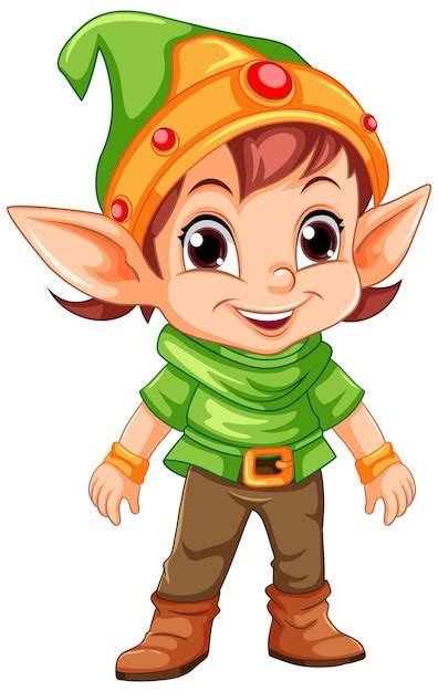 Free Vector | Boy christmas elf character