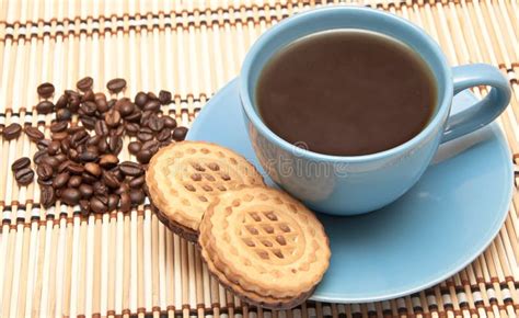 Cup Of Coffee With Biscuits Stock Image - Image: 15985827