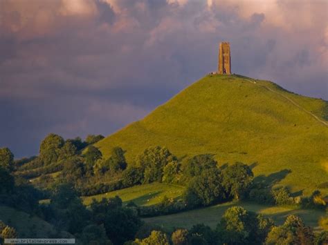 The remains of St. Michael's sits atop Glastonbury Tor. I don't hike normally, but I climbed the ...