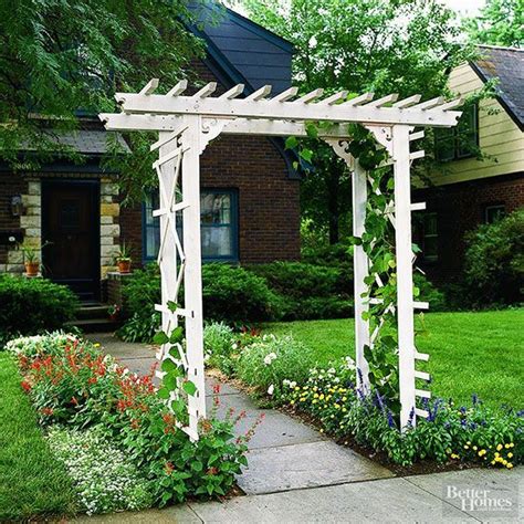 How to Build a Simple Entry Arbor for a Charming Front Yard | Outdoor pergola, Small pergola ...