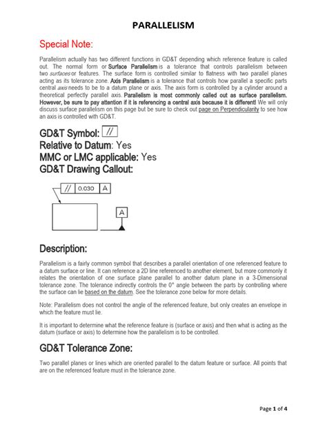 4 GD - T Parallelism Symbol | PDF | Gear | Geometry