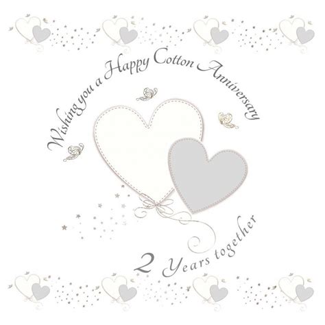 Wishing you a Happy Cotton Anniversary Greeting Card