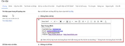 Tạo chữ ký cho Gmail 2018 - Phần mềm iClick