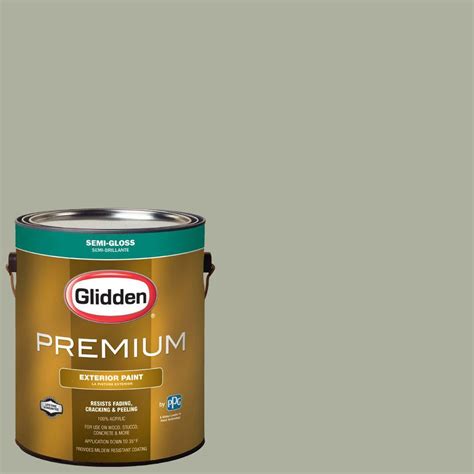 Glidden Premium 1-gal. #HDGCN07D Loden Frost Green Semi-Gloss Latex Exterior Paint-HDGCN07DPX ...