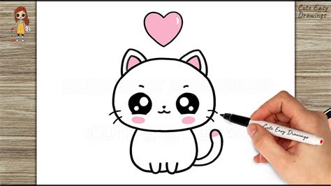 How to Draw a Cute Cat Very Very Easy - YouTube