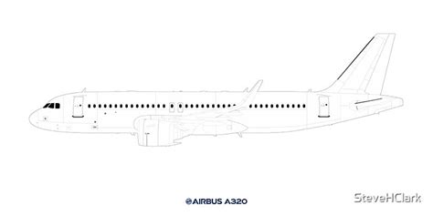 "Airbus A320 Drawing" by © Steve H Clark | Redbubble